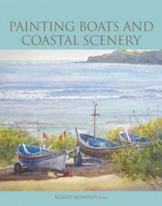 OIL PAINTING PAINTING BOATS AND COASTAL SCENERY BY ROBERT BRINDLEY