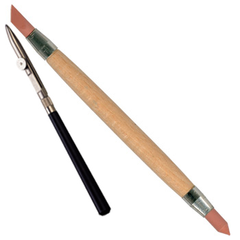 Ruling pen and silicone applicator tools.