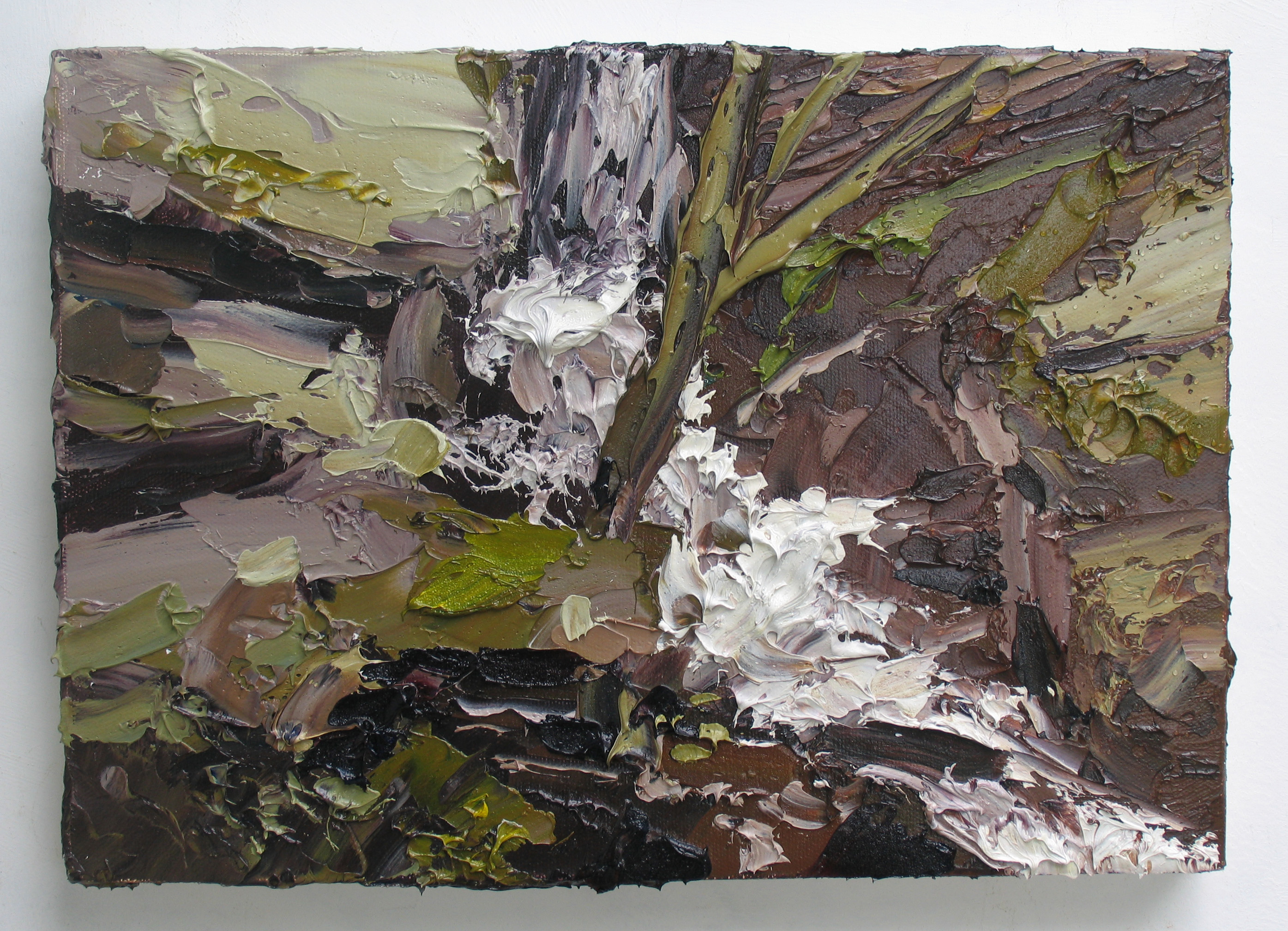 Waterfall study Colin Halliday Oil on Canvas  26 x 36cm