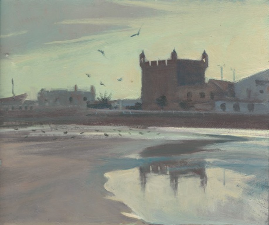 The Harbour Fort, Essaouira by Michael Richardson, oil on board, 10"x12"