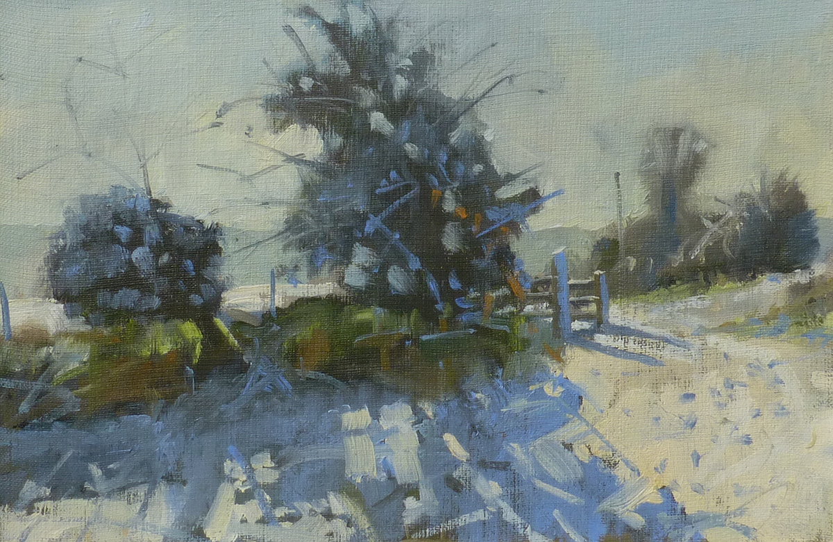 Winter shadows, Assington Mill by Roy Connelly
