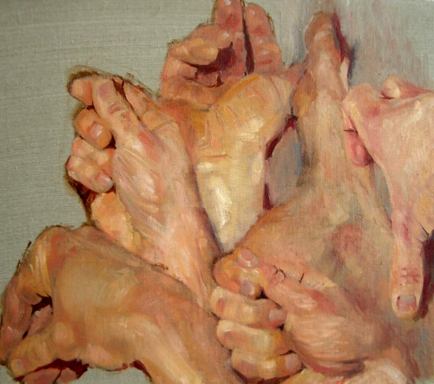 'Hands' by Thomas Ganter (oil on canvas)
