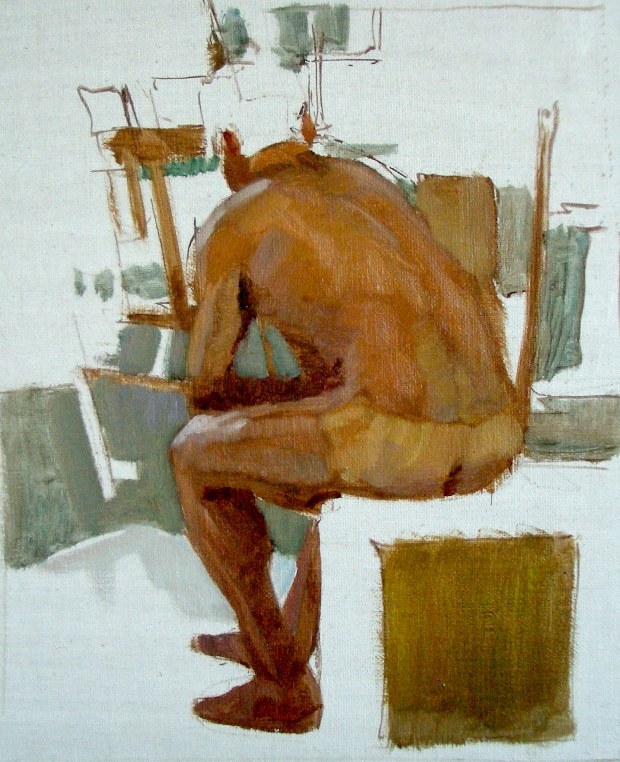 Nude by Thomas Ganter (oil on canvas)
