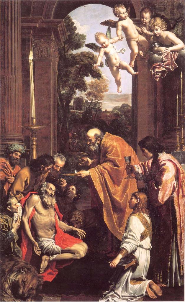 Domenichino: The Last Communion of St. Jerome (image courtesy of www.kingsacademy.com)