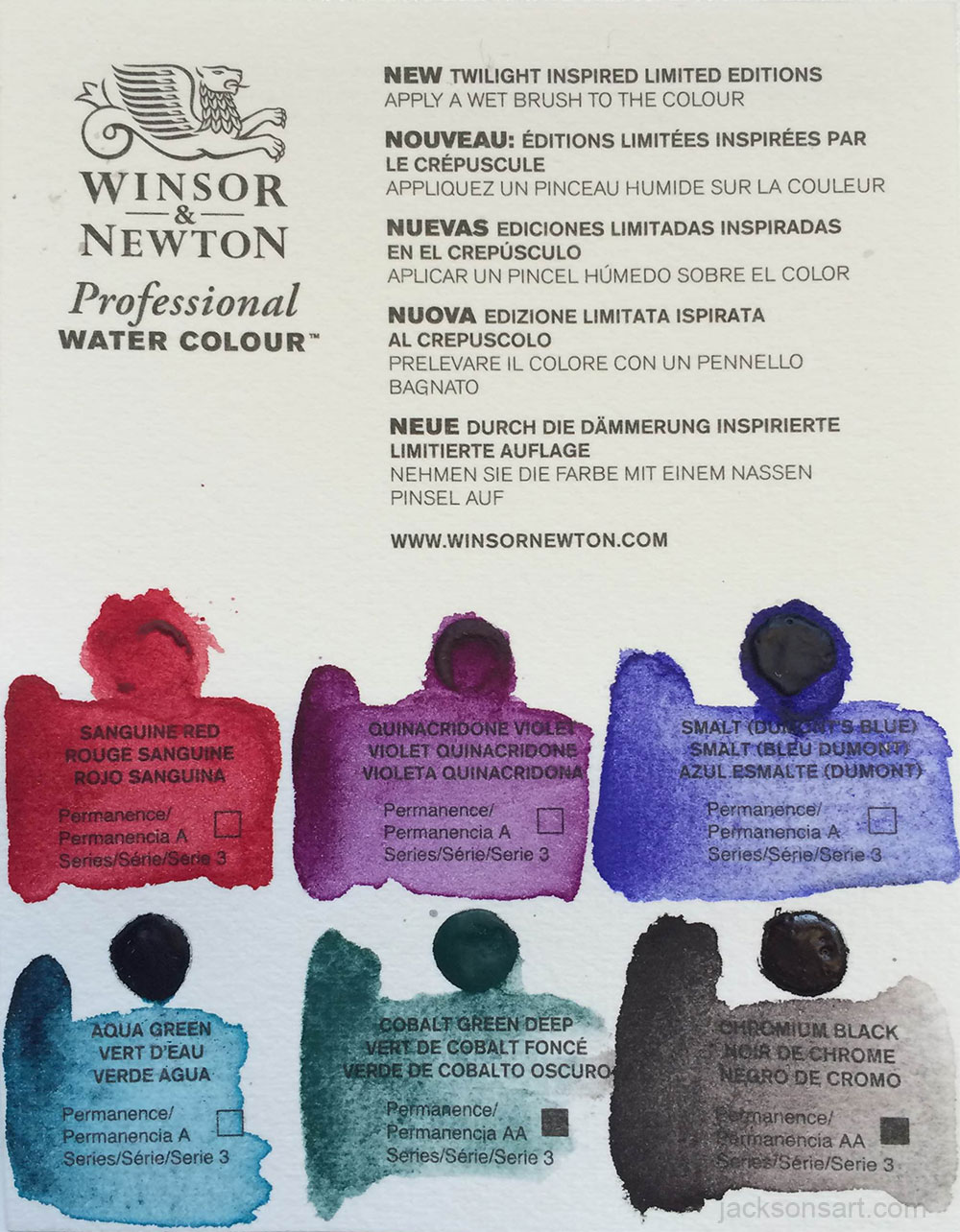 Winsor and Newton Limited Edition Twilight colours
