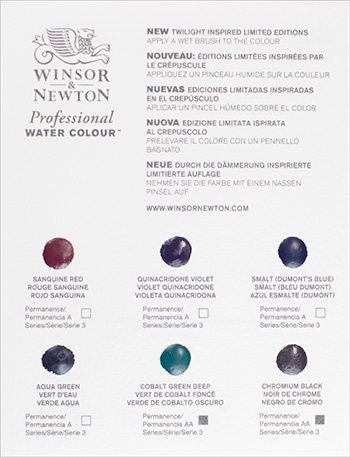 Winsor and Newton Limited Edition Twilight watercolours