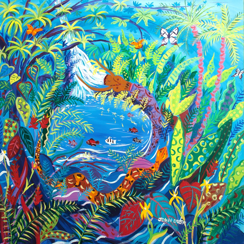 Yuxi Yuve the Amazon Water Spirit By  John Dyer acrylic on canvas