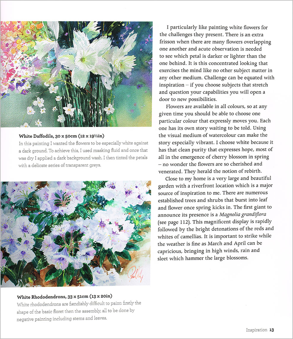 The Magic of Watercolour Flowers: Step by Step Techniques and Inspiration Book by Paul Riley