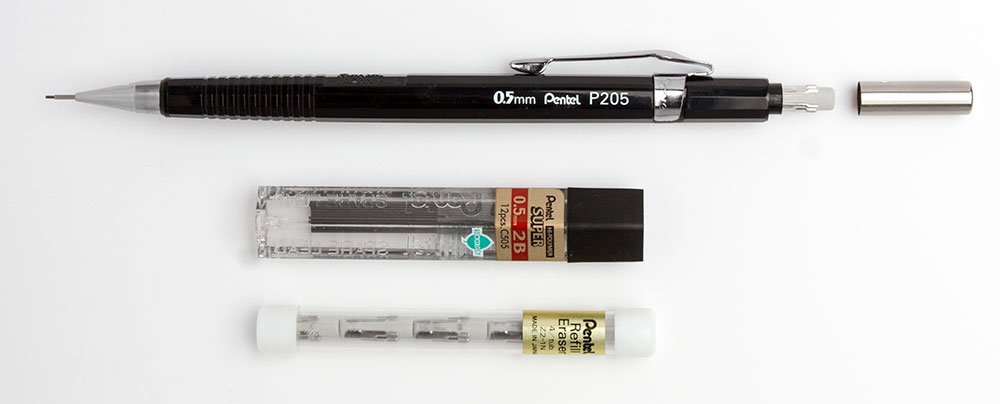 3 Color Mechanical Pencil Built in Pencil Sharpener Refi Pencil Good Lead 0 N5H3 