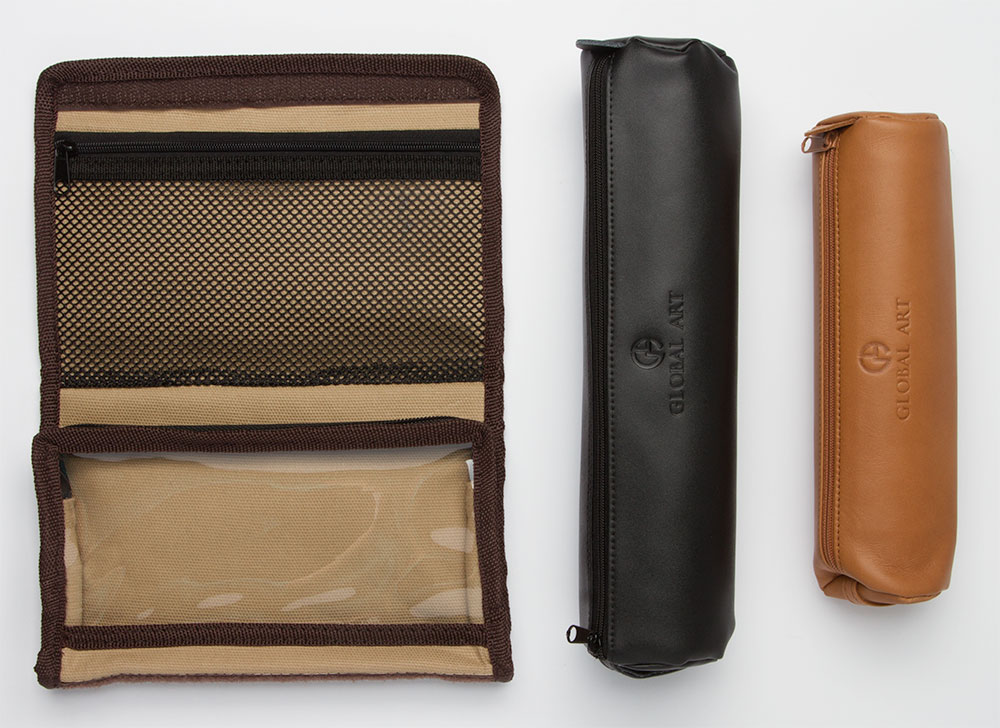 Global Art 120-SLOT Brown Leather Pencil Case