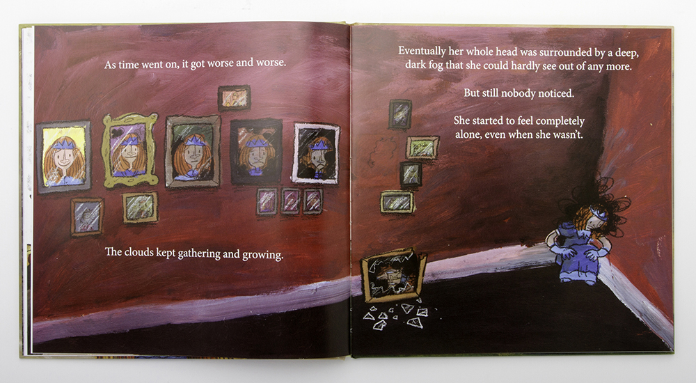 Pages from 'The Princess and The Fog', written and illustrated by Lloyd Jones. Published by Jessica Kingsley Publishers, 2015.