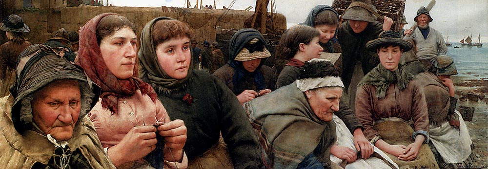 ‘Waiting for the boats’ by Walter Langley