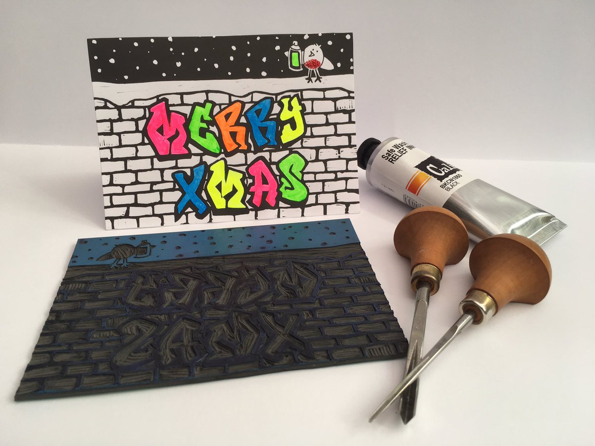 Rachel Willock A colourful graffiti-inspired Christmas card.