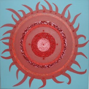 Paul Butler, ‘SAM 5838, Red Series 1’acrylic mixed media, 15x15cm
