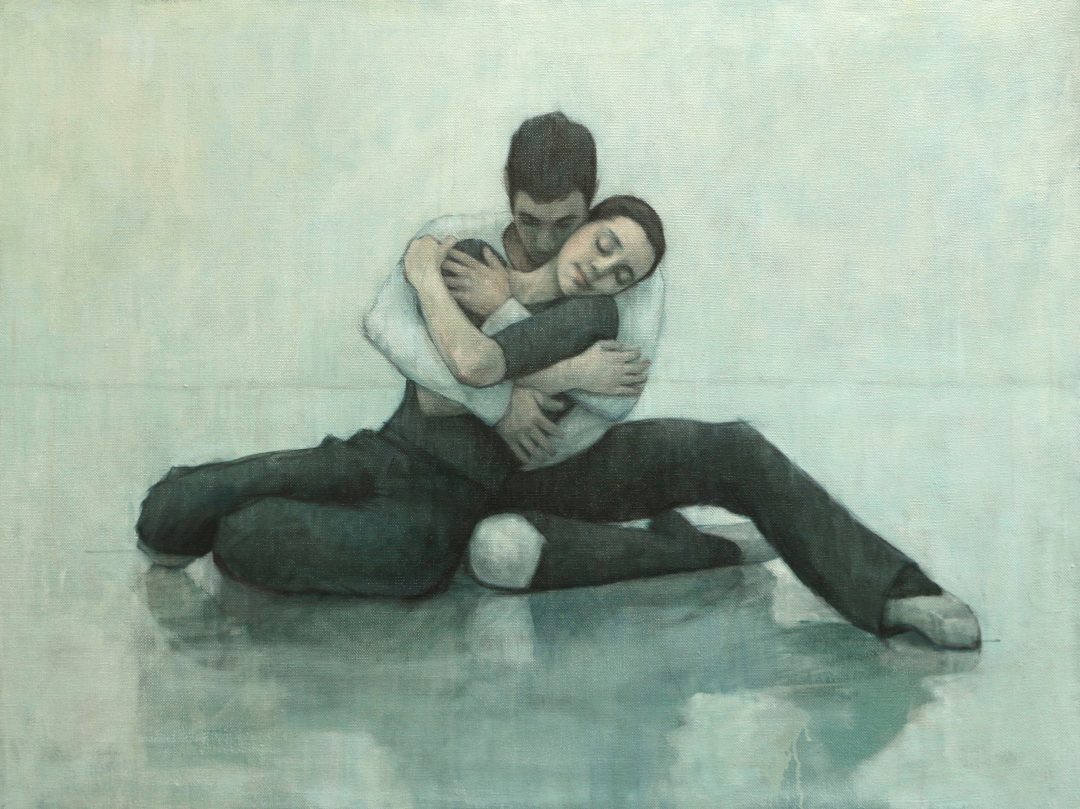 'Nation of Two (Allegra Vianello and Andrea Battaggia)' Carl Chapple Oil on canvas, 101cm x 76cm, 2016