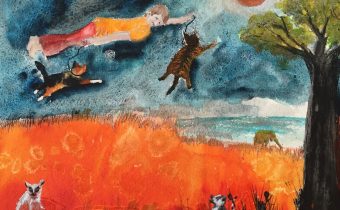 A Boy's Dream Dana Mallon Watercolour, Ink & Pen, 17.5 x 13.5 inches, 2016