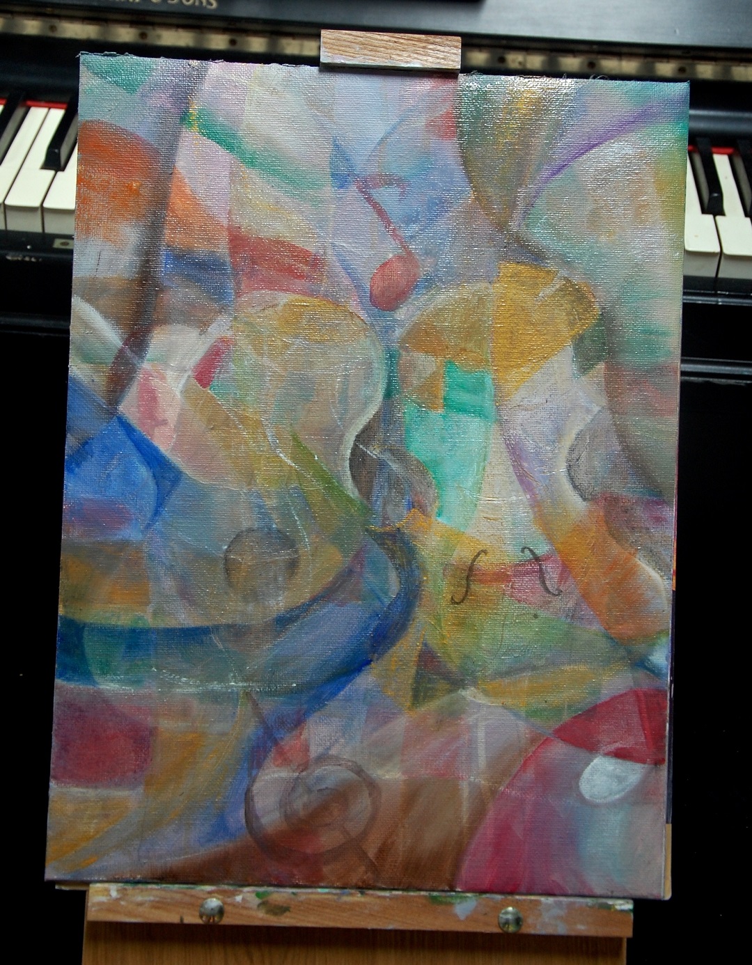 ‘Music-Art. Art-Music’ Merlyna Lim Oil on canvas, 8” x 10”, 2014