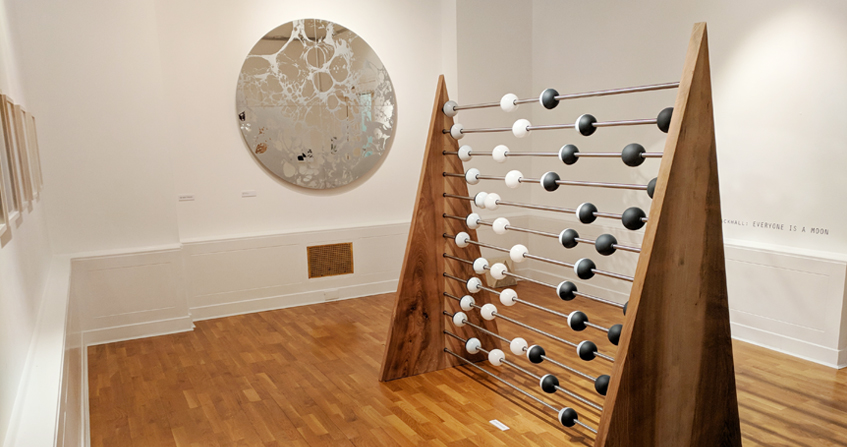 Everybody is a Moon installation: sculpture and prints by Amy-Jane-Blackhall