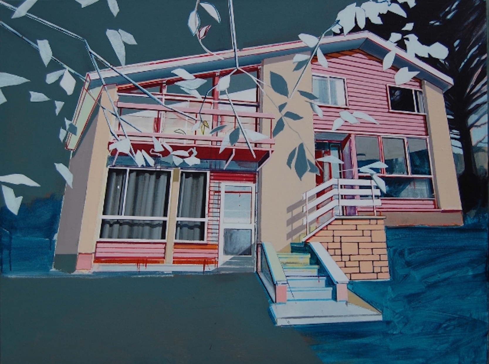 'Pink House' Paul Crook Acrylic on canvas, 125cm x 100cm
