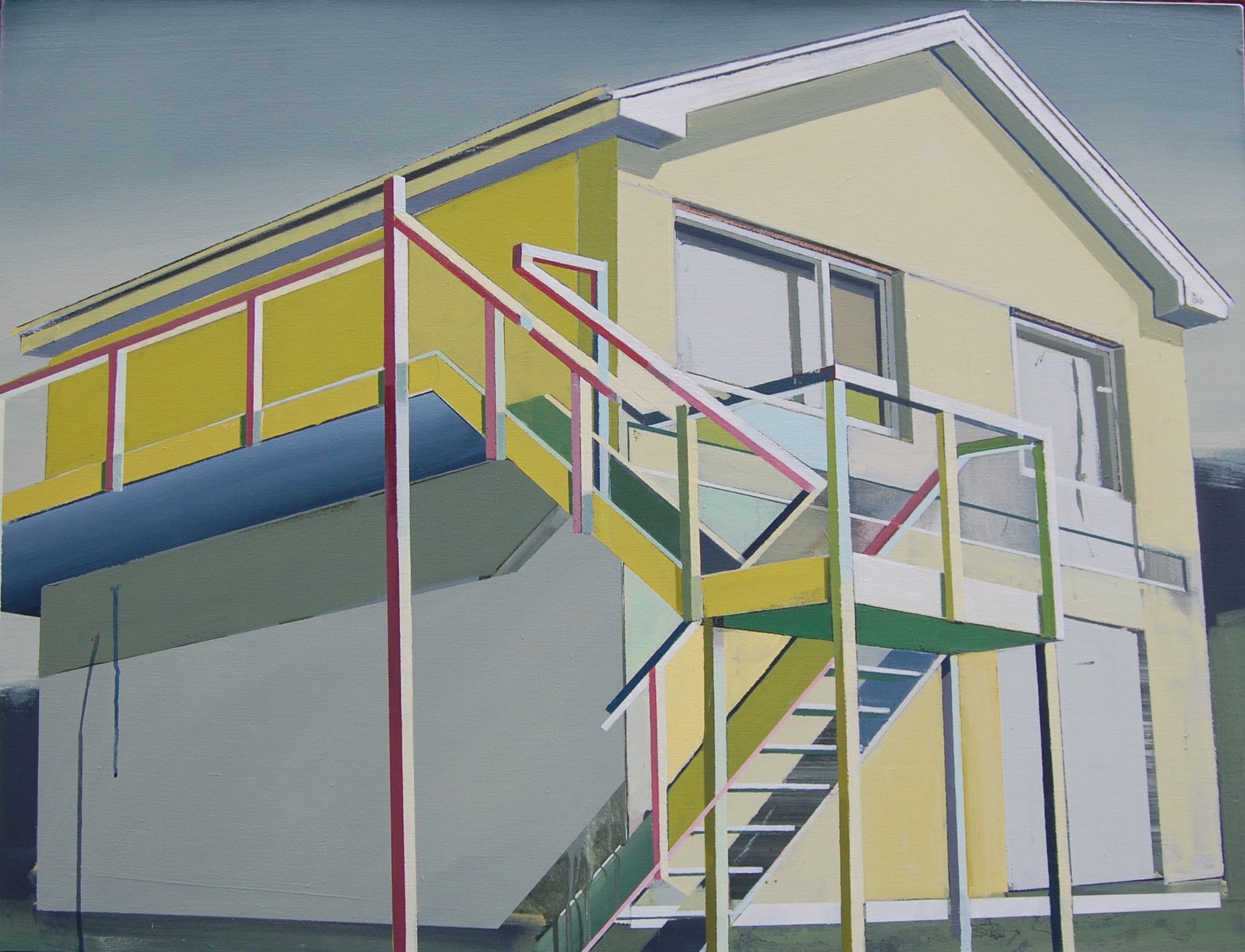 'Yellow House' Paul Crook Acrylic on canvas, 100cm x 125cm