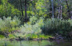 ‘Water’s Edge’ by Kathy Dolan 7.5 x 12 inches Soft pastels on Uart 800 paper