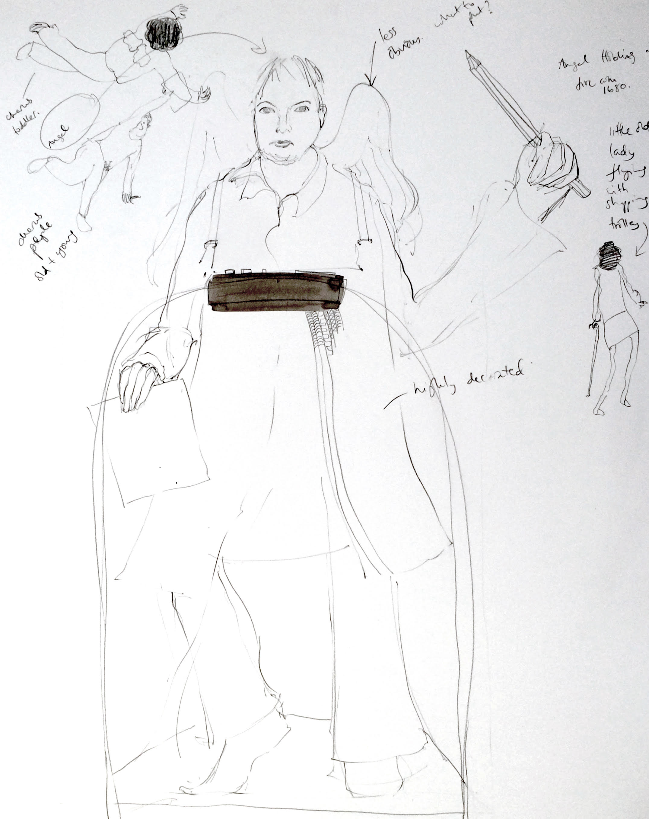 Preparatory Sketches Christy Burdock Graphite, 594 x 841mm, 2017