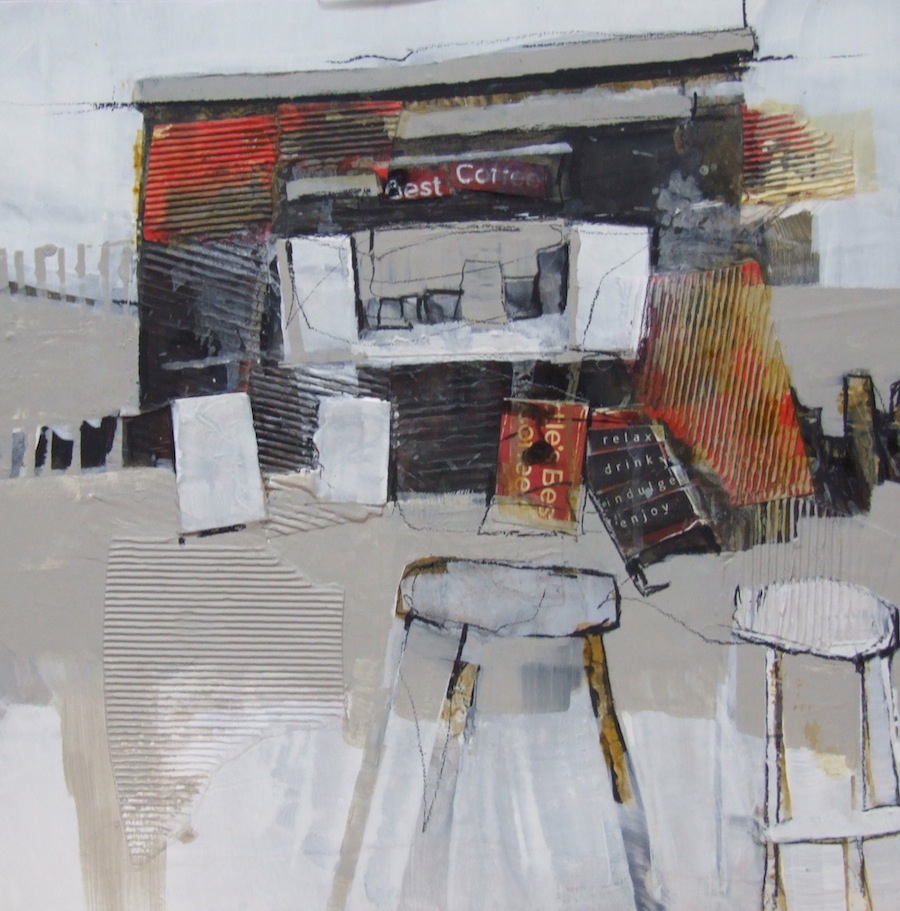 The Hut Diner, 40 x 40cm , Pete Monaghan, March exhibitions