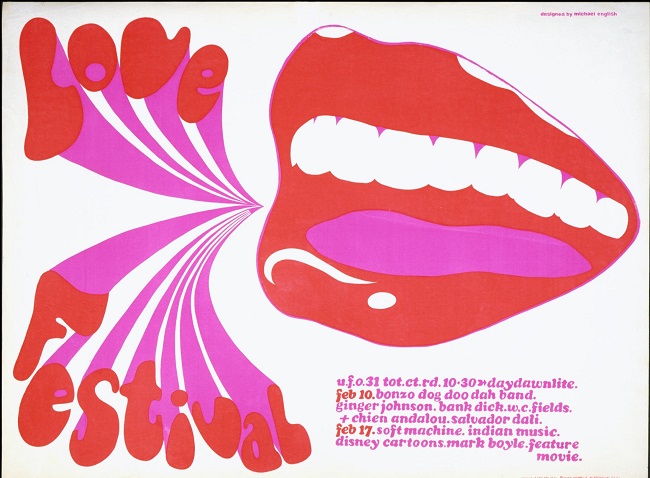 Poster for the U.F.O Club, London. Designed by Michael English and published by Osiris Visions Ltd, London, 1967, March exhibitions