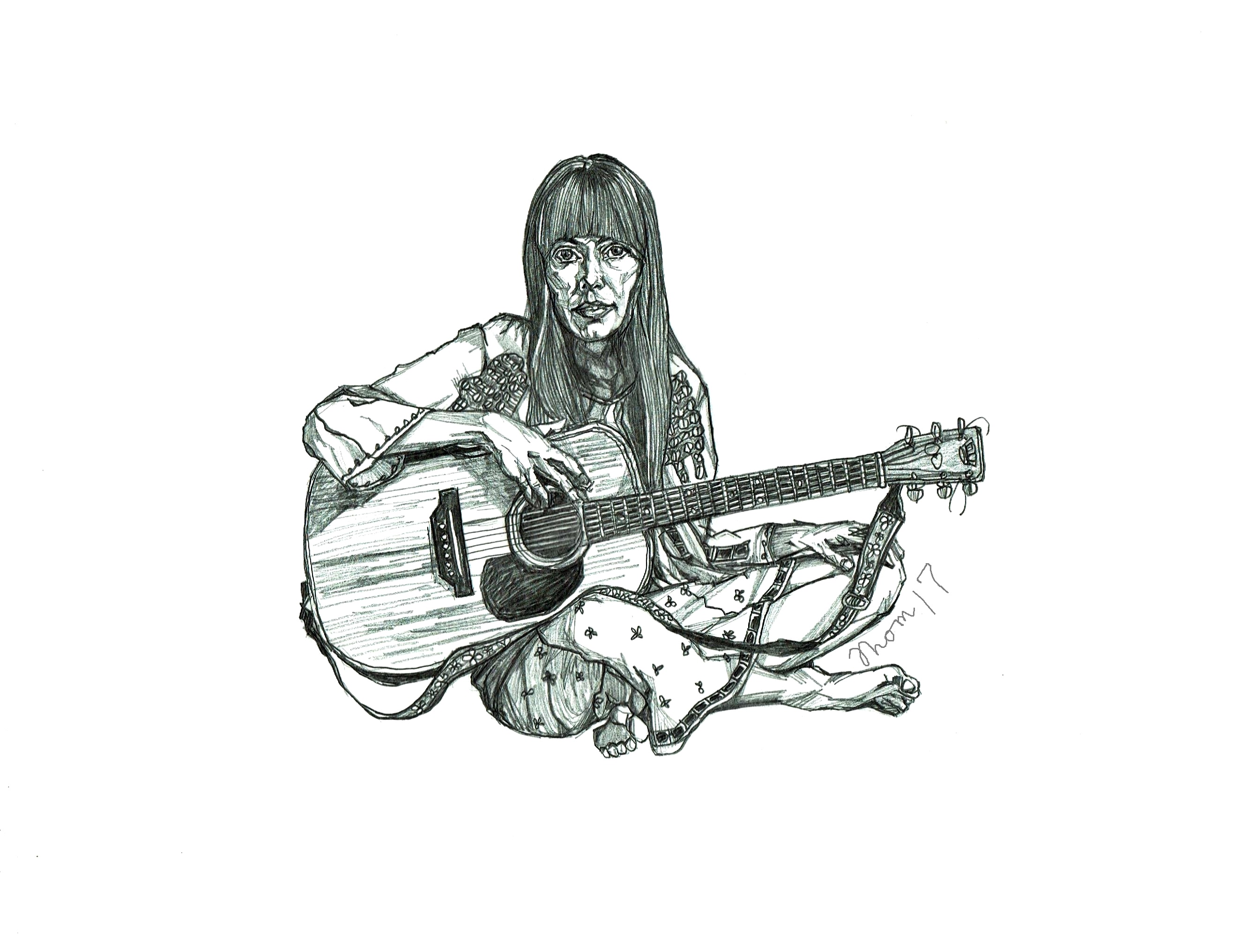  <em>When I first saw your gallery, I liked the ones of ladies (Joni Mitchell)</em>, 2017<br /> Thom Kofoed<br /> Pencil,10x8in<em>When I first saw your gallery, I liked the ones of ladies (Joni Mitchell)</em>, 2017<br /> Thom Kofoed<br /> Pencil,10x8in