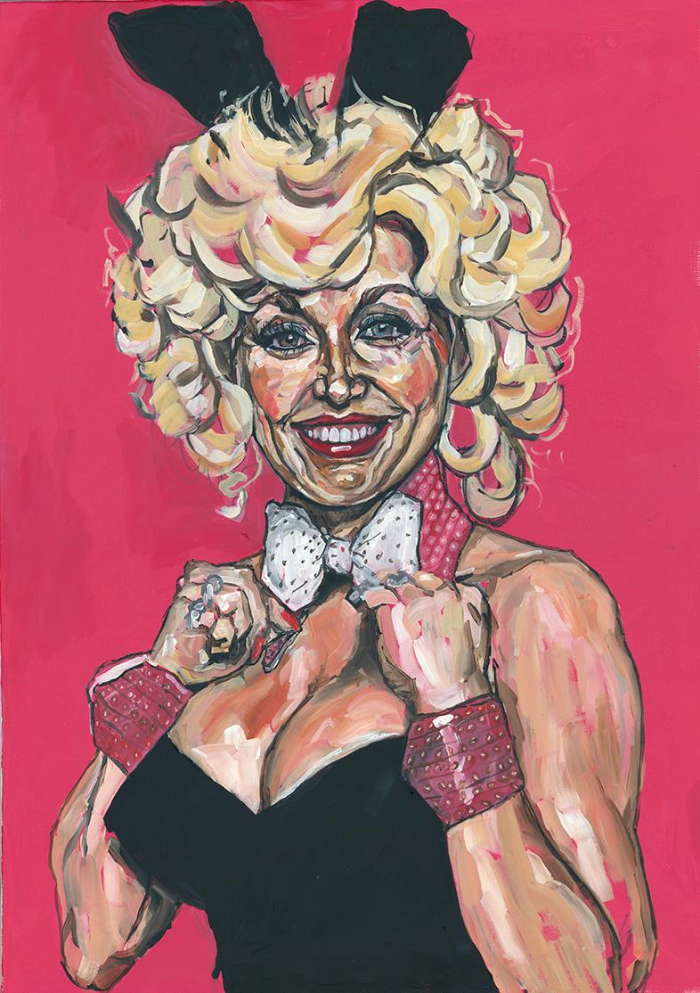The sin of judging is just as bad as any other sin they might say somebody else is committing. (Dolly Parton), 2018 Thom Kofoed Acrylic on canvas , 23x33in