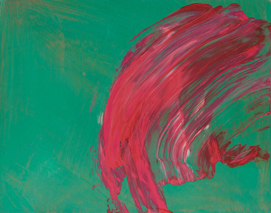 Howard Hodgkin, Over to You, 2015–17, oil on wood, 9 3:4 × 12 3:8 inches (24.8 × 31.4 cm) © Howard Hodgkin Estate. Photo- Prudence Cuming Associates