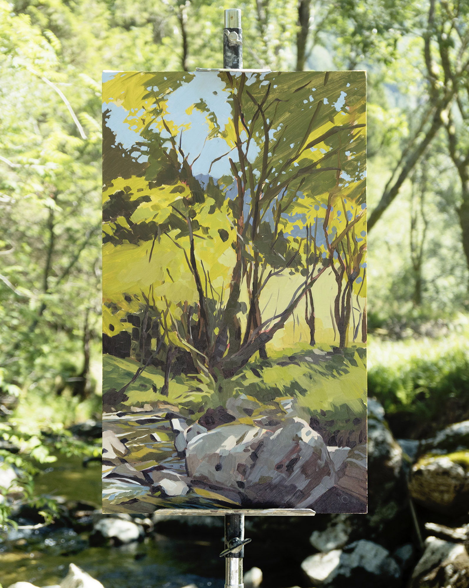 Summer greens, oil on canvas, 50 x 30 cm, 2018