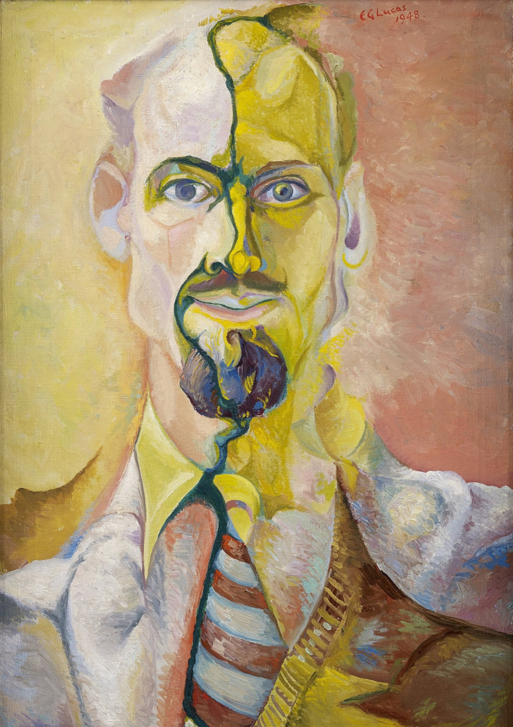 Edwin G. Lucas, Self-Portrait, 1948, Lucas Family Collection, copyright the artist’s estate (Photo by John McKenzie), art exhibitions in August