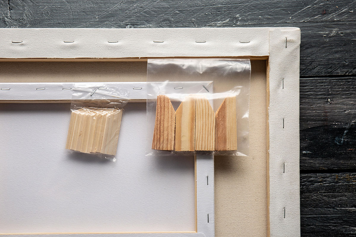 How to Use the Canvas Wedges That Come with a Canvas or Stretcher Bars Jackson s Art Blog