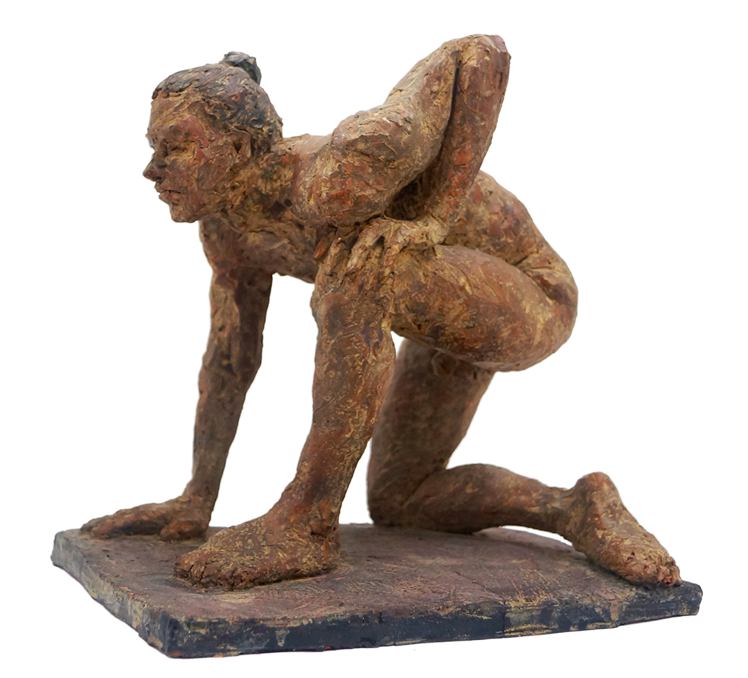 David figure #3 Jess Miller Fired clay sculpture, 25 cm x 25 cm x 25 cm, 2016