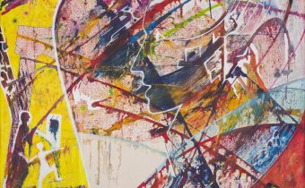 Detlef Aderhold 'Facing 3' mixed media on canvas_90 x 90cm (1)