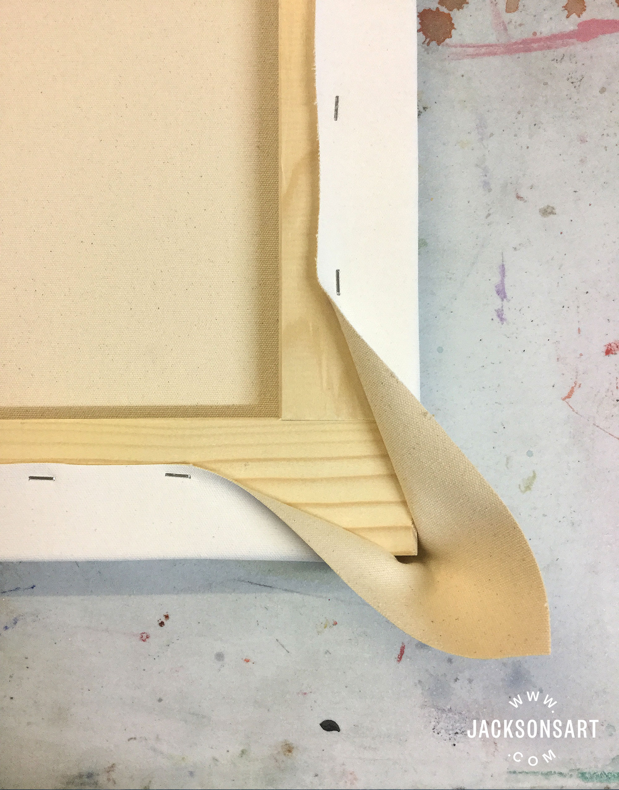 How to Stretch Canvas: a Visual Guide - Jackson's Art Blog