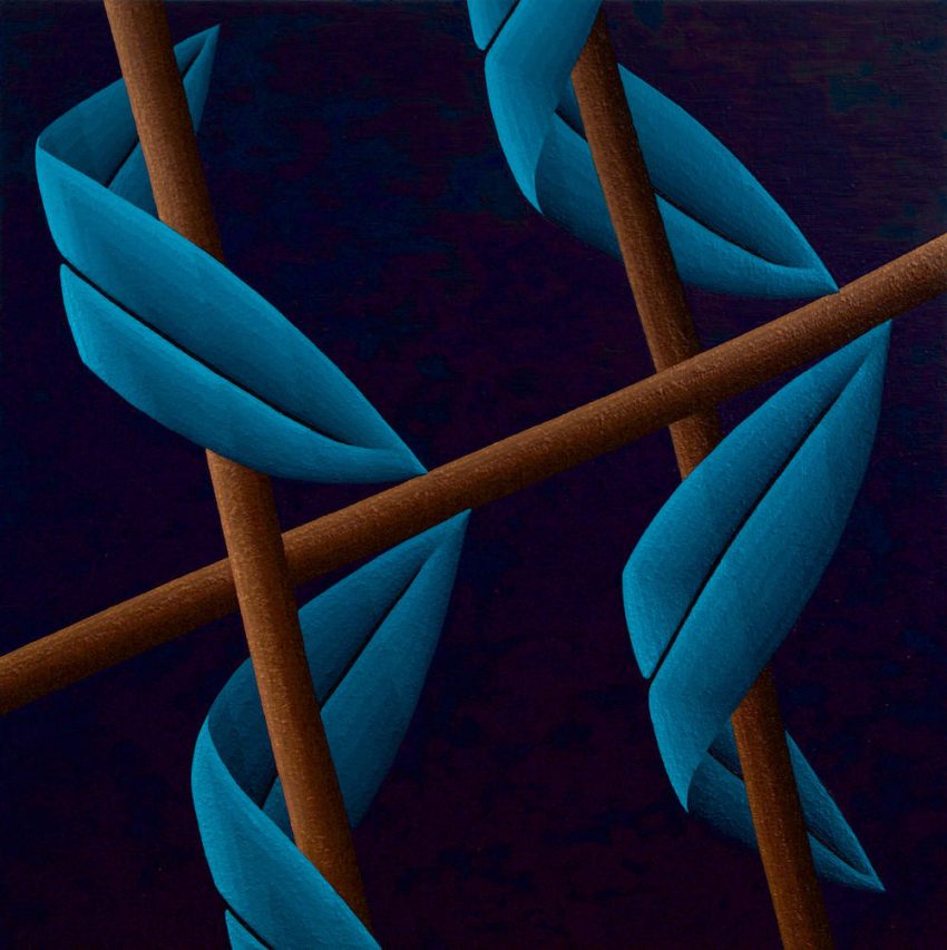 Nadia Ayari, Fold 7, 2018, Oil on linen, 152.5 cm x 152.5 cm