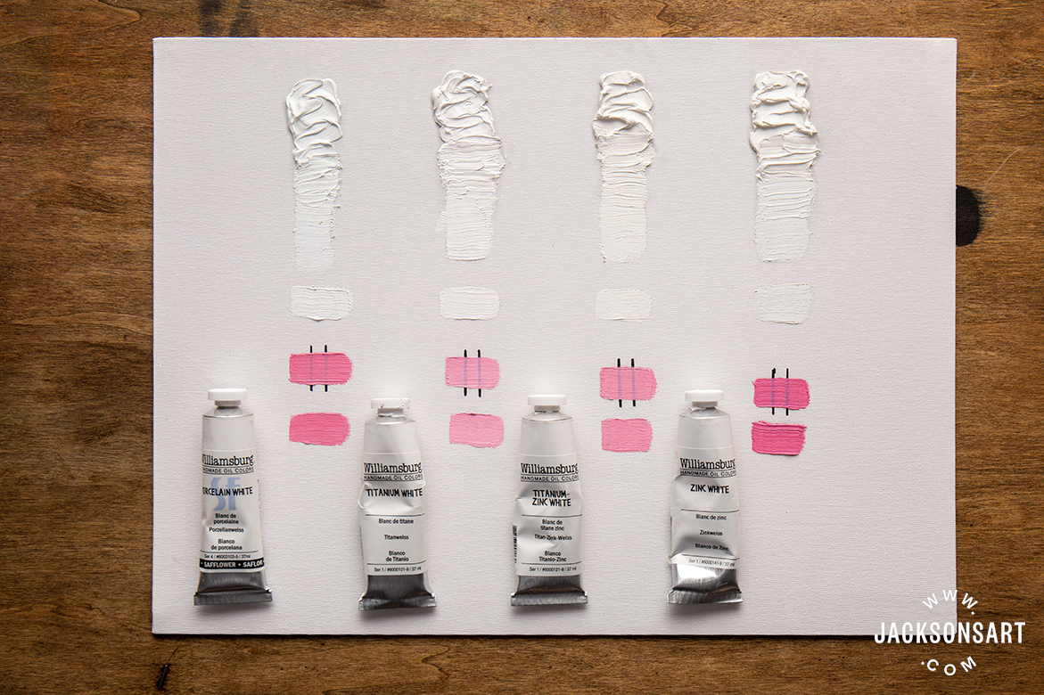 The Difference Between Four White Oil Paints - Jackson's Art Blog