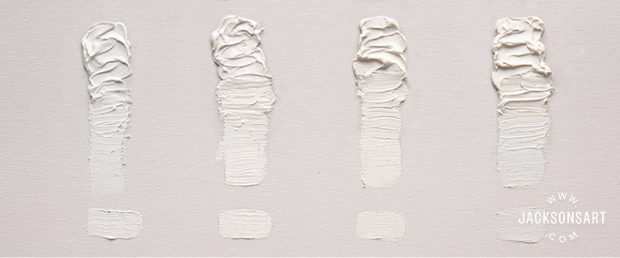 The Difference Between Four White Oil Paints - Jackson's Art