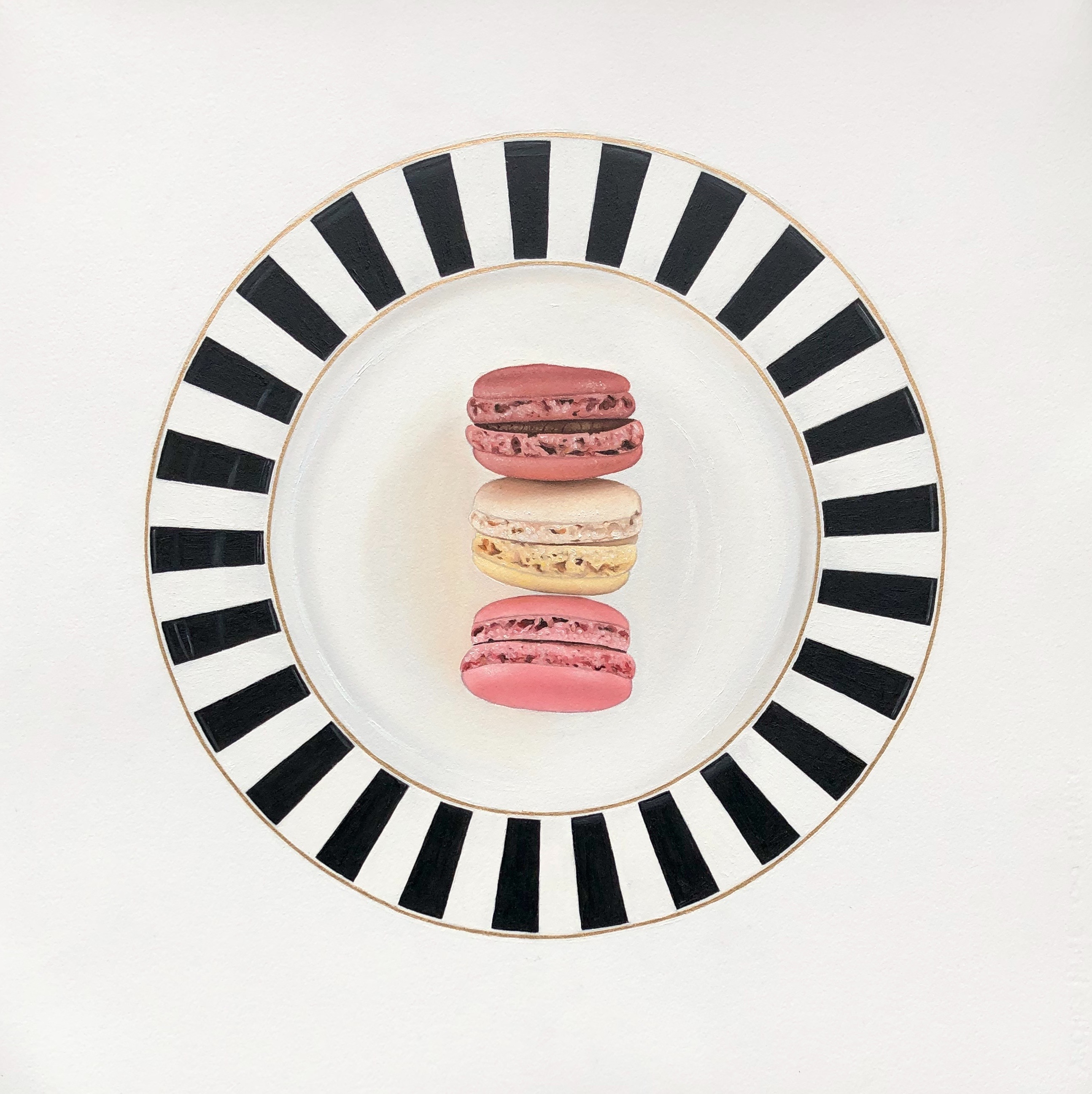 Macaroons 1, 2019 Paula Urzica Oil on Arches oil paper, 22in x 22in