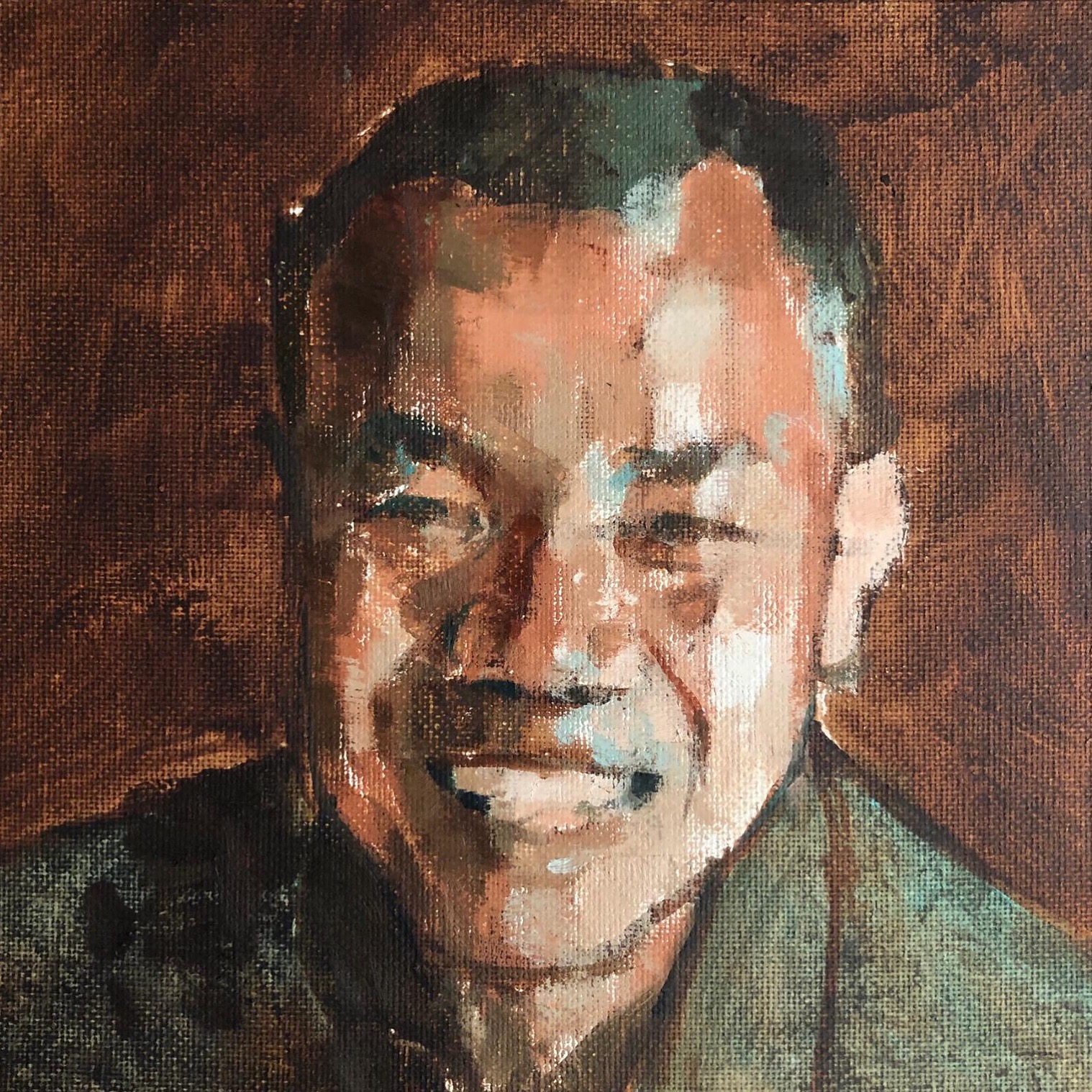 Dad, 2019 Jonathan Chan Oil on canvas, 8 x 8 in