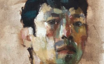 Self Portrait, 2019 Jonathan Chan Oil on canvas, 8 x 8 in (1 hour study)