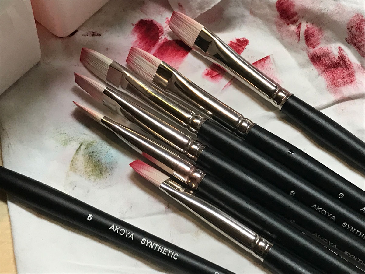 Akoya Brushes are great for water mixable oils