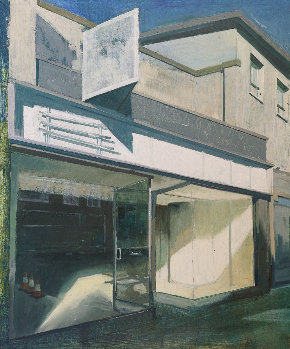 Empty shop with sign removed. Tim Goffe. Jackson’s Painting Prize.