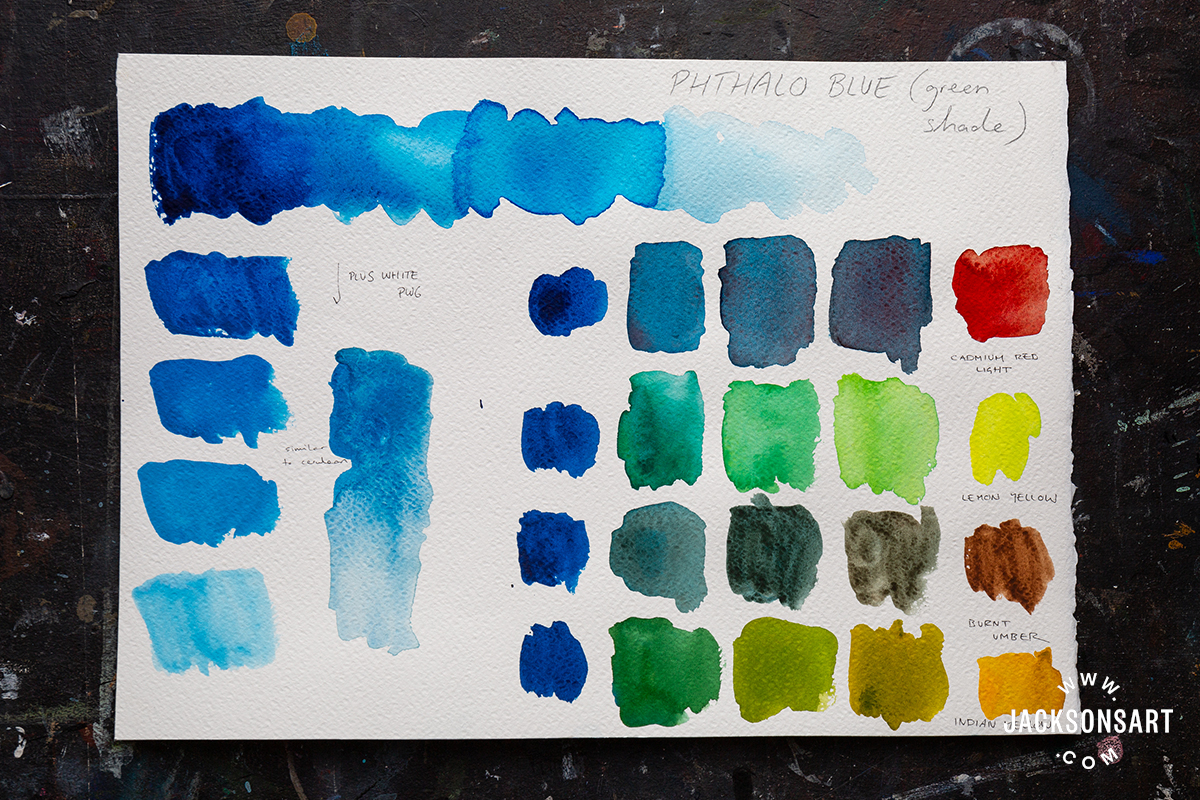 Handmade Watercolor Phthalo Blue Dark Blue for Painting 