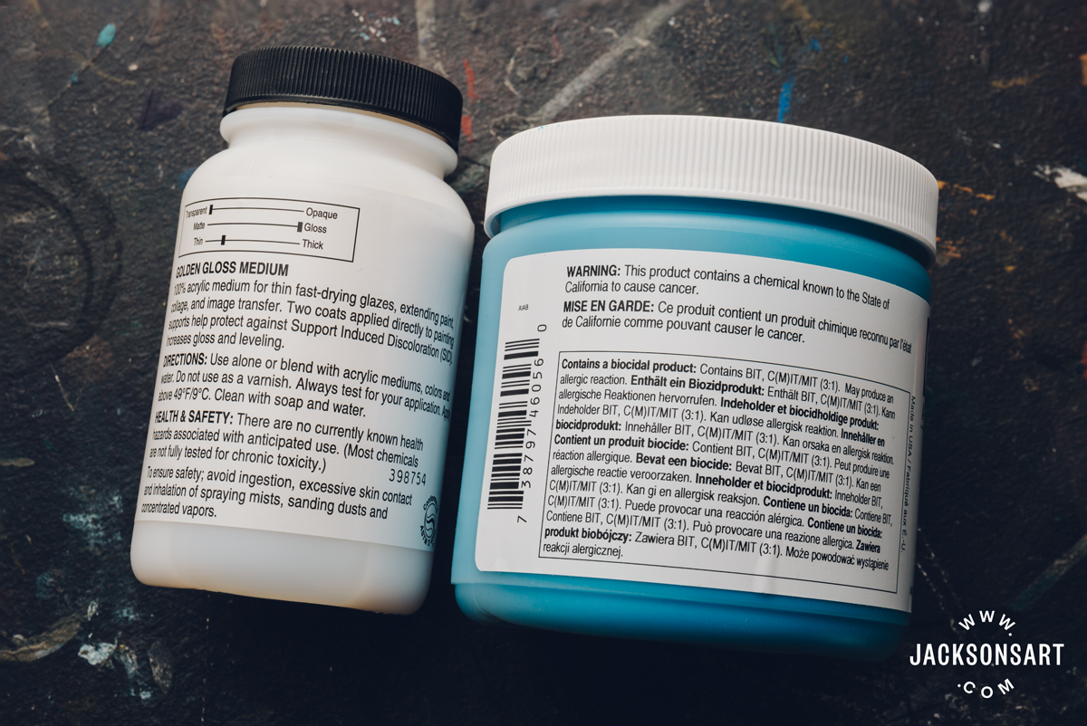 Carcinogen Labels on Two Artist Products