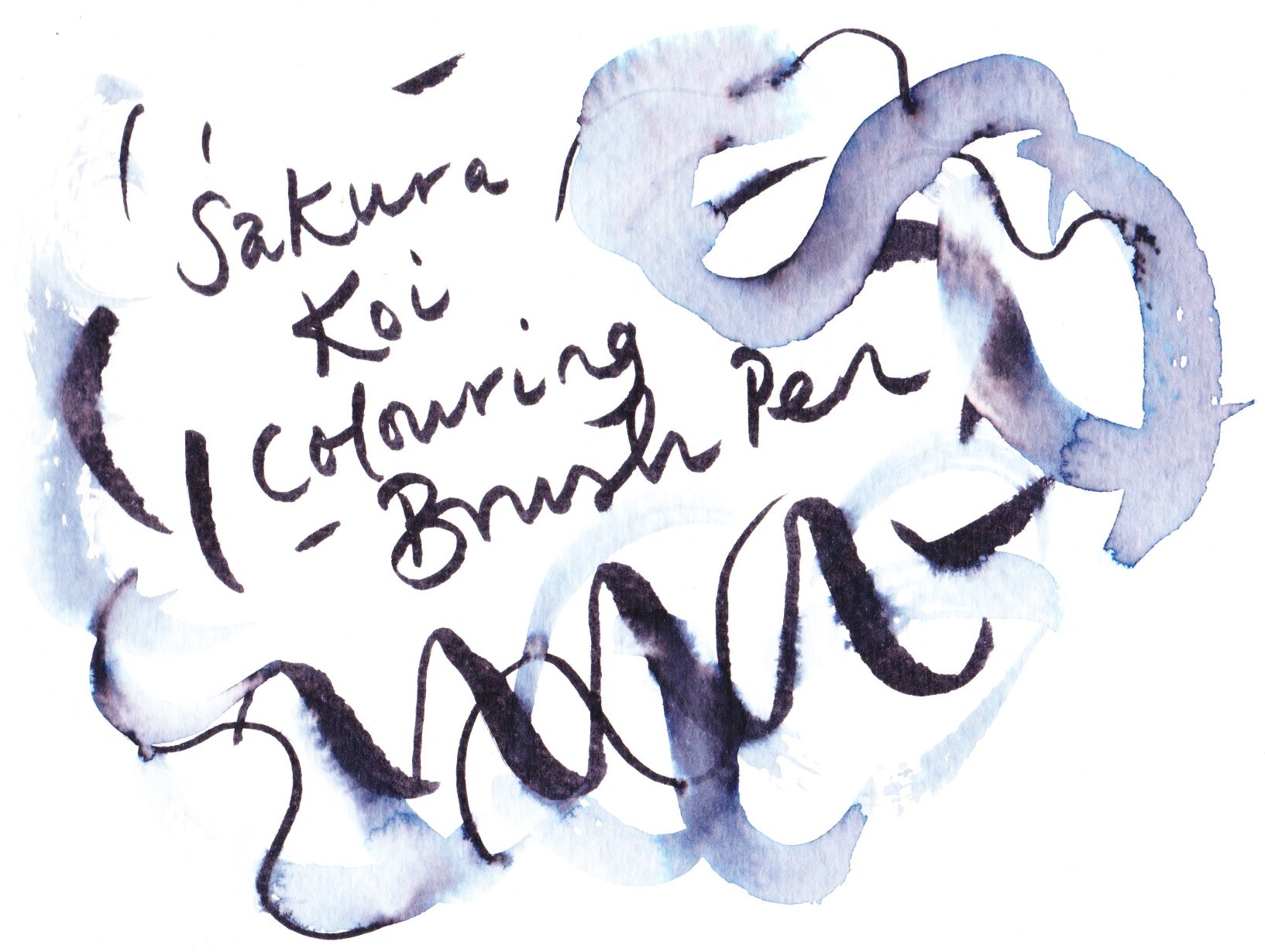 Sakura Koi Color Brush Pen dilute on cold pressed paper