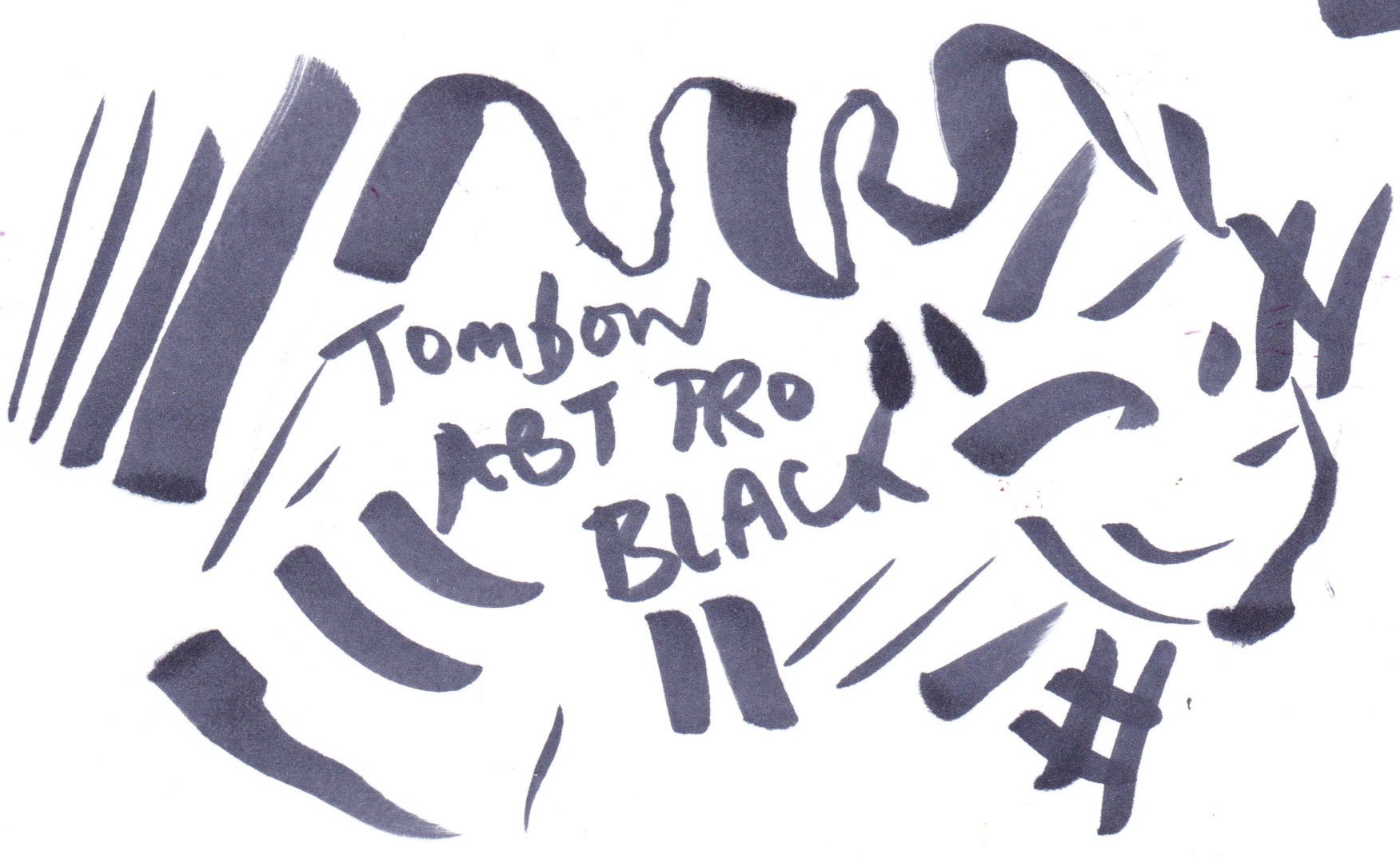 Tombow ABT Pro Alcohol Based Marker Pen PN15 Black on Bristol board