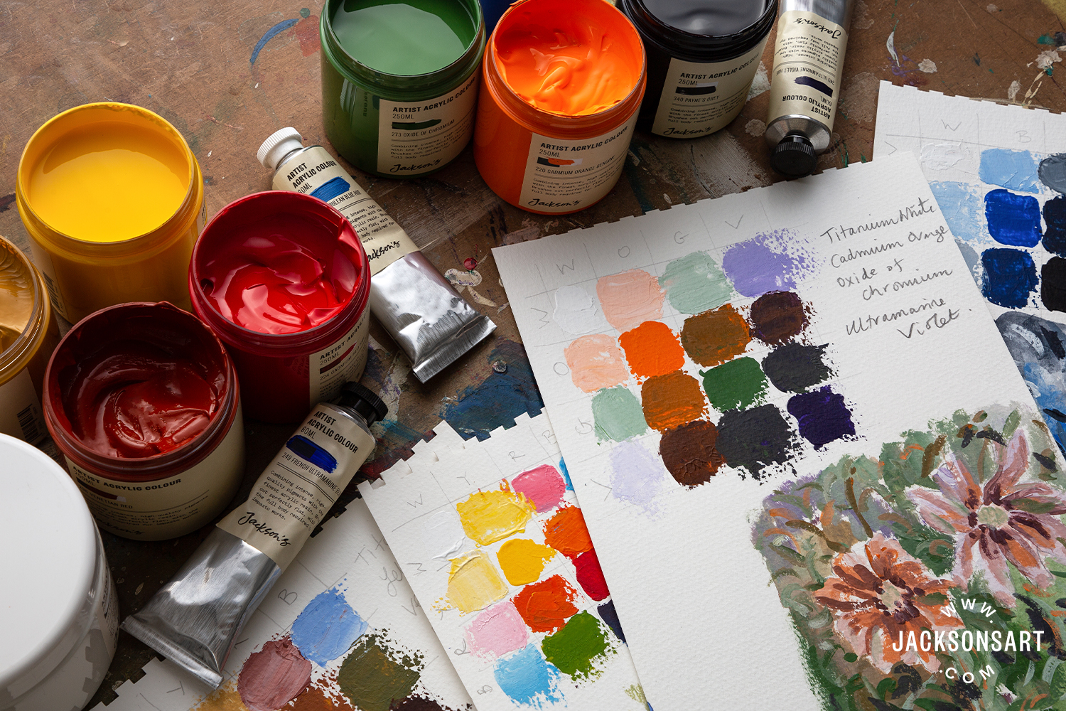 Artist Paint Palette and Brush Watercolor Art Board Print for